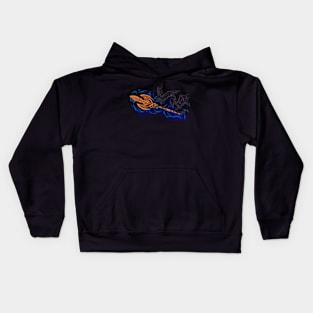 Odin's ravens with spear Gungnir - Hugin and Munin Kids Hoodie